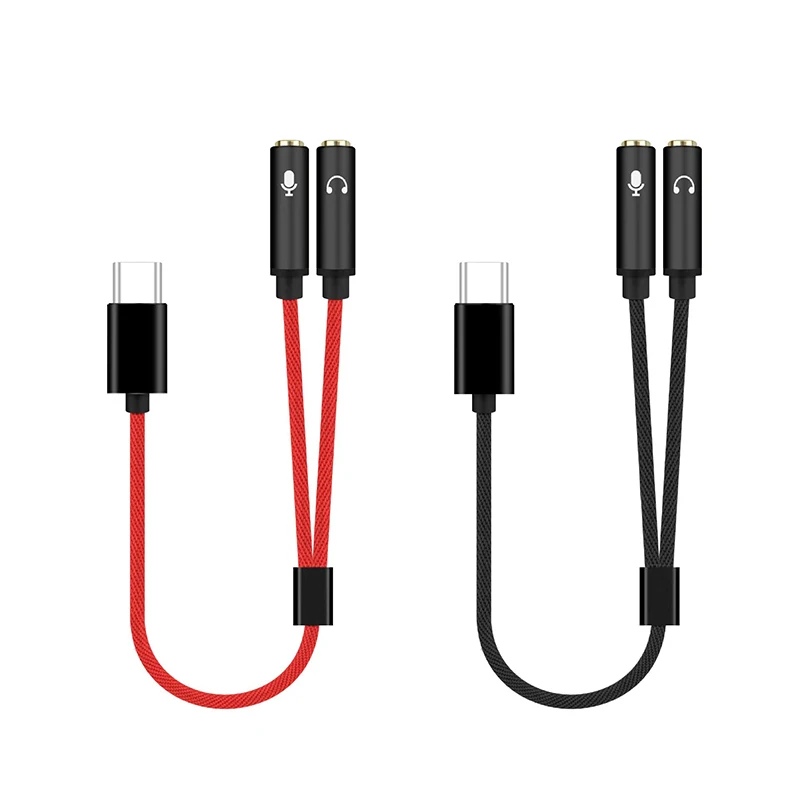 Tarjeta de sonido USB C tipo C a conector de 3,5mm interfaz de Audio adaptador de micrófono para auriculares tarjeta de sonido para micrófono altavoz