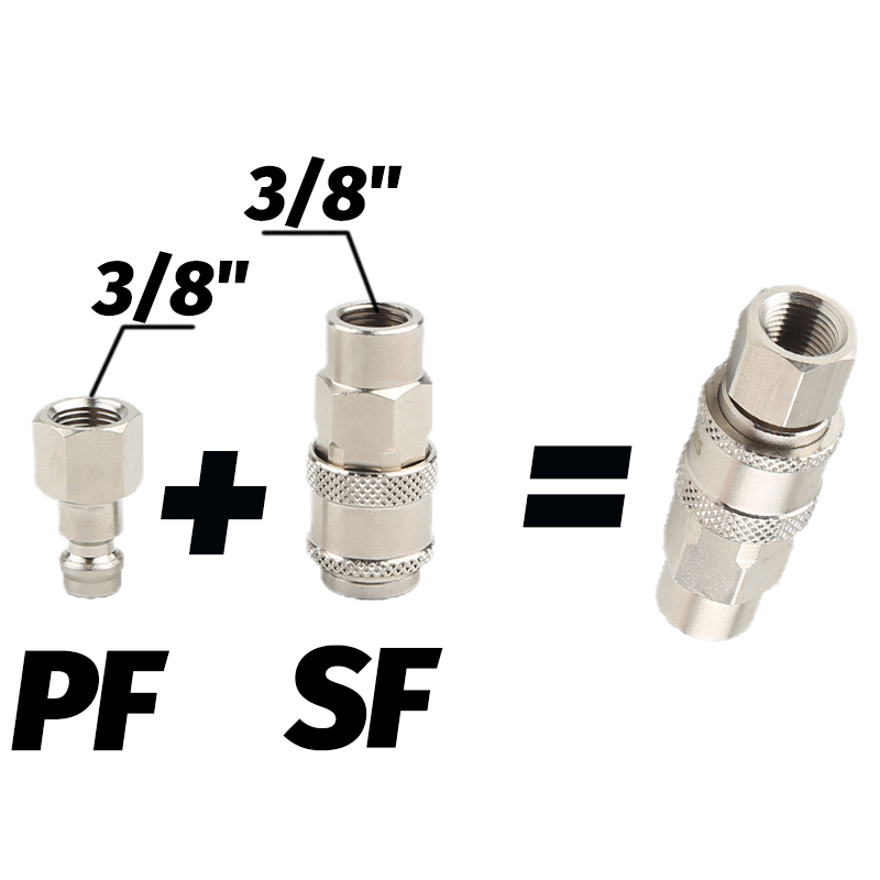 SM SF SH SP Self Locking Hose Coupler Plug Socket Air Compressors Hose One Touch Fittings Coupling Pneumatics Quick Connector: Blue