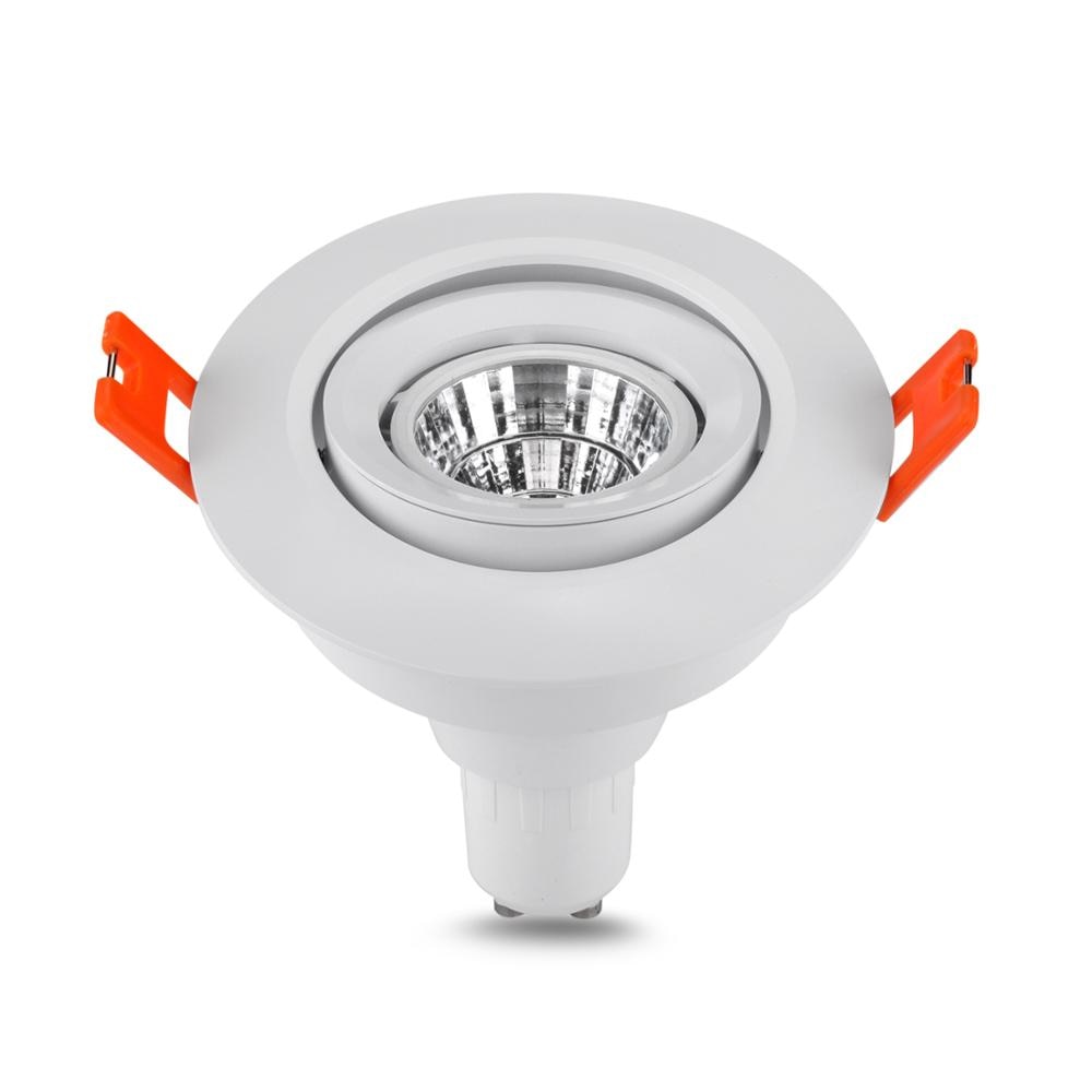 2 stuks Led Downlight Frame Gu10 Mr16 Halogeen Led Spot Verlichtingsarmaturen Wit Zwart Zilver Voor Thuis