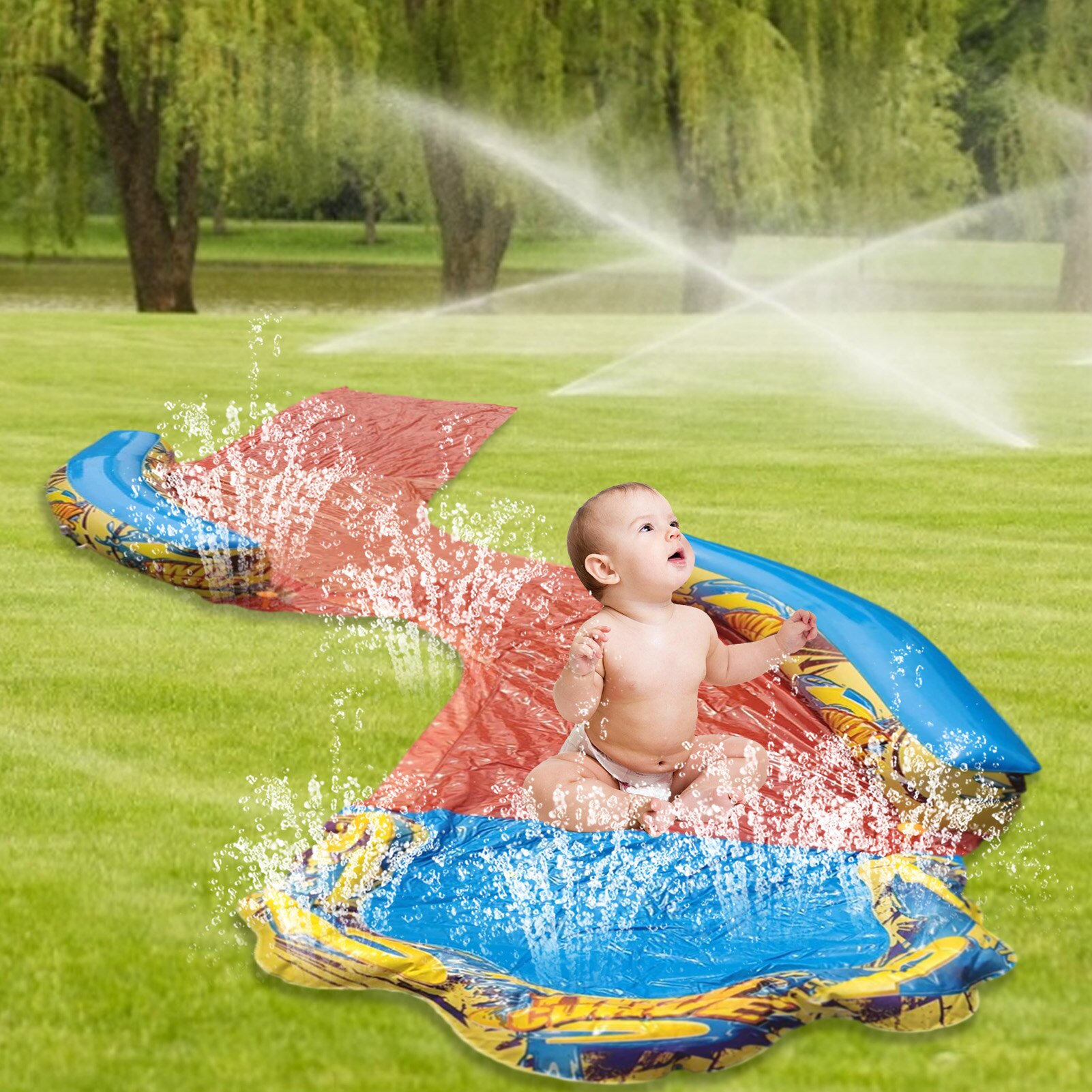 Backyard Outdoor Kinderen Volwassen Speelgoed Glijbanen Zwembaden Opblaasbare Kinderen Glijbaan Zomer Water Spelen Speelgoed