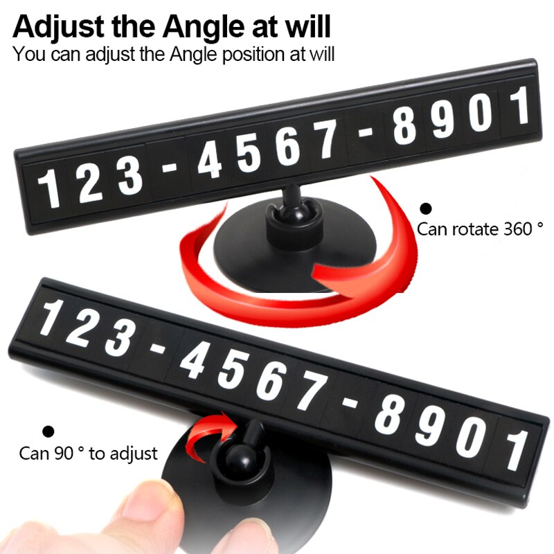 Upscale Car Temporary Parking Car-styling Easy Hidden Mobile Phone Number Card Rocker Switch Car Sticker Replace