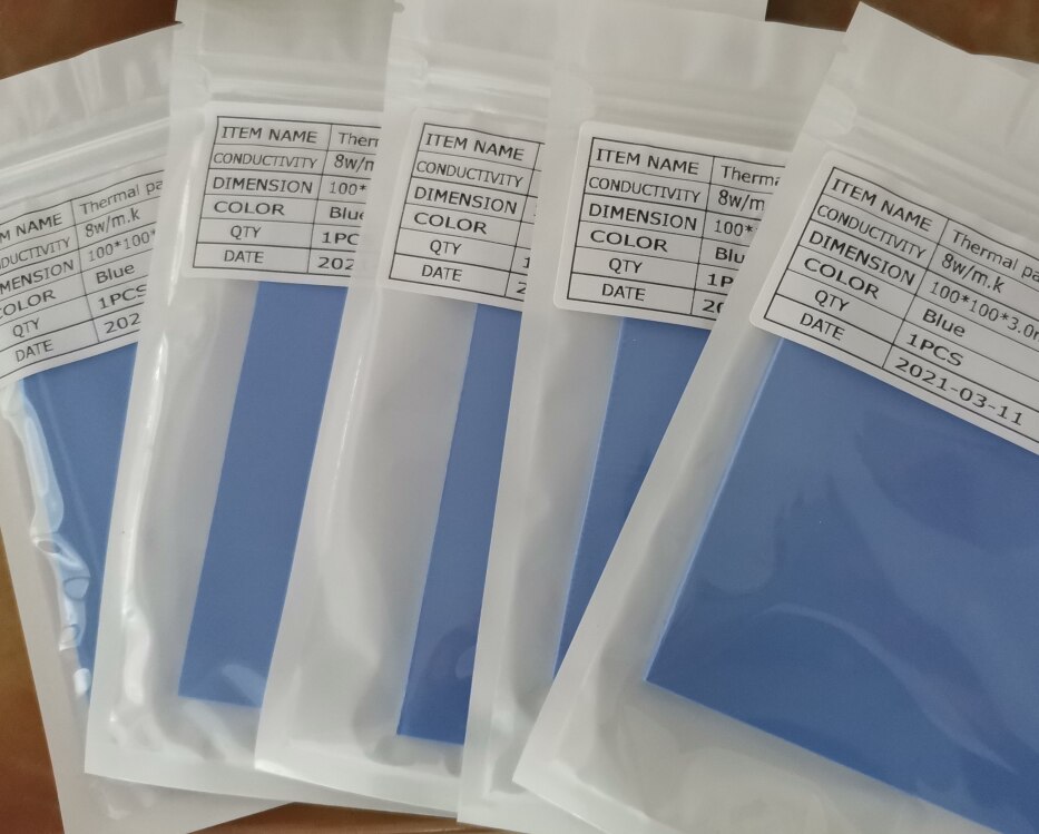 Almohadilla térmica de , 3 W/mK100X100mm, conductividad térmica, disipador térmico de CPU, almohadilla de silicona conductora de refrigeración, almohadillas térmicas