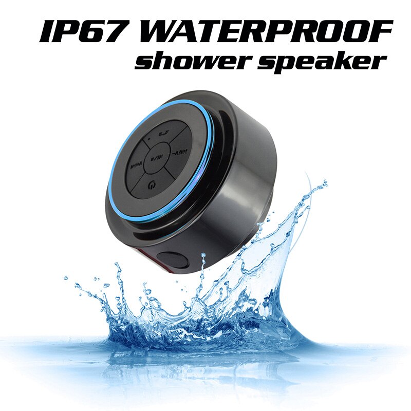 Altavoz estéreo inalámbrico, resistente al agua, compatible con Bluetooth, para iPhone 13, 12, Xiaomi, portátil, para ducha, Radio FM