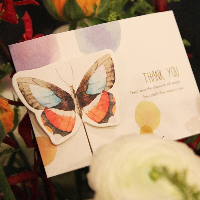 5 stks Driedimensionale Vlinder Prachtige Mini Moederdag Wenskaart Verjaardag Leuke Gelukkig Creatieve Valentijnsdag Kaart
