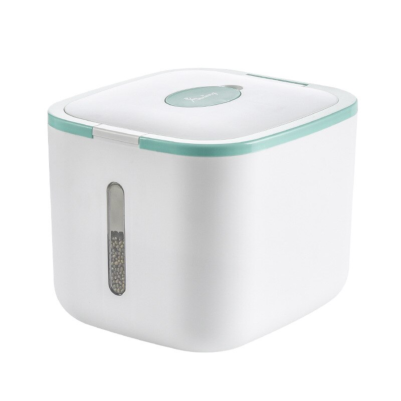 WBBOOMING 12kg Rice Storage Box Pet Dog Food Storage Container Plastic Sealed Rice Bucket Moisture-proof Mildew Anti-Oxidation: Green