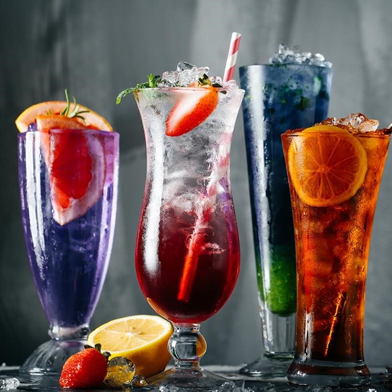 Copa de vidrio para cóctel, copas de vino frías, zumo de fruta, batidos, Espresso, vasos para beber, taza transparente