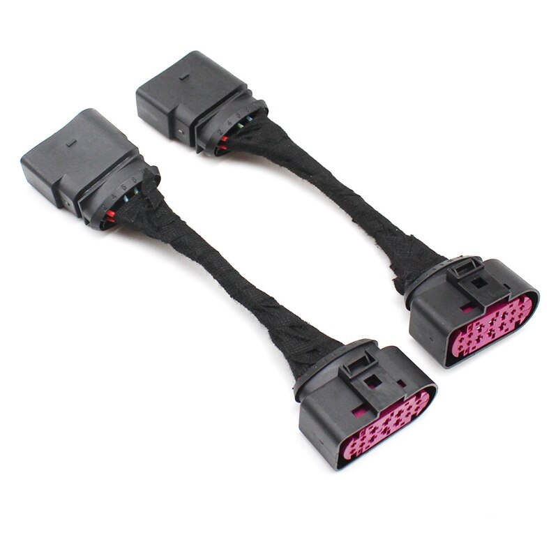 Connecteur de phare au xénon 10 à 14 broches, 2 pièces, adaptateur de prise de faisceau adapté pour Golf MK6