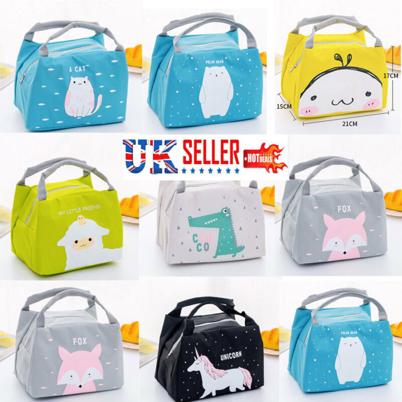 Cute Animal Portable Insulated Cooler Picnic Lunch Bag Thermal Food Tote School Kids Office Ladies Women Heat Preservation Bags