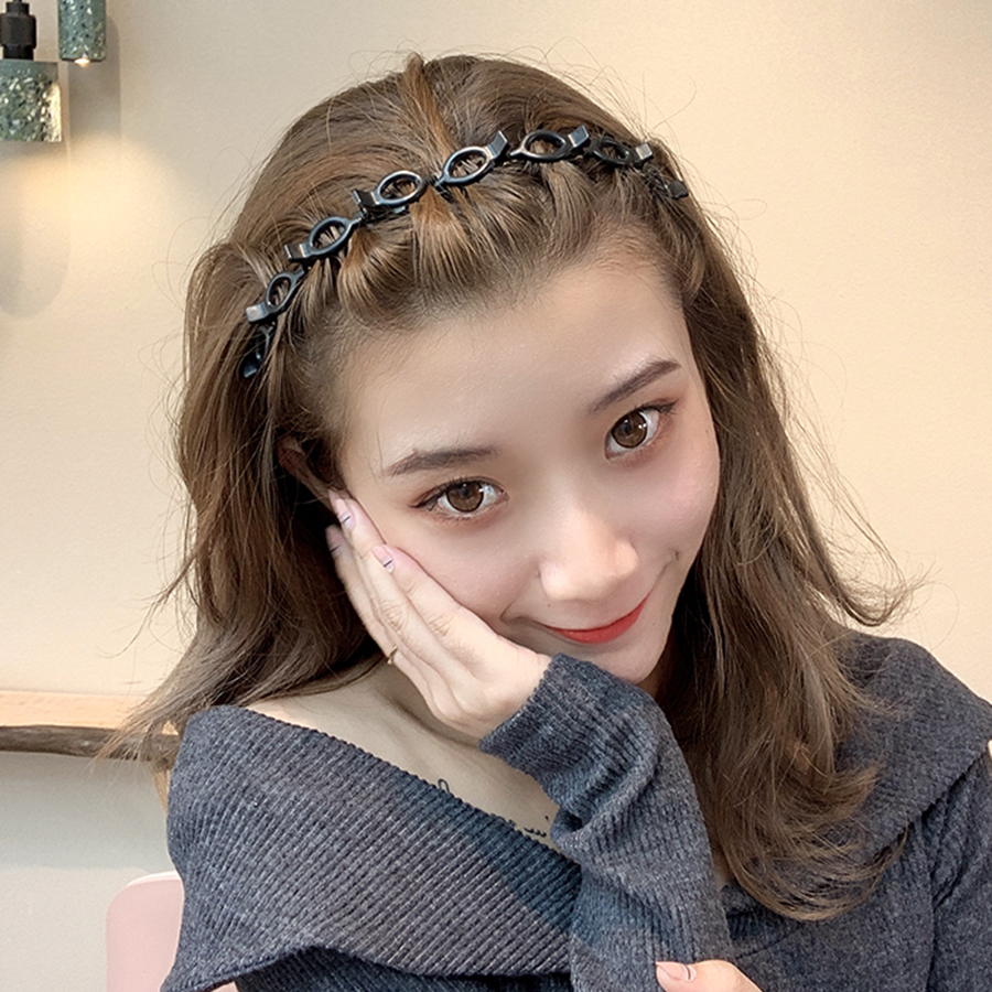 Unisex Alice Hairband Headband Men Women Sports Hair Band Metal Hoop Double Bangs Hairstyle Hairpin in Stock