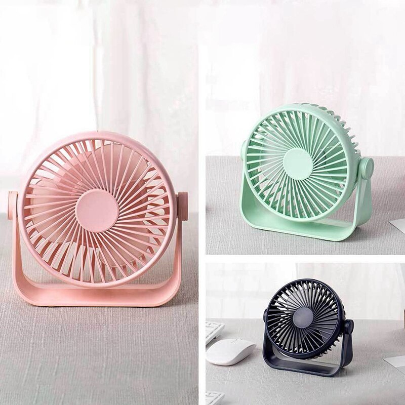D605 Desktop Fan, 5-Inch Fan Blade Can Be Rotated Vertically 360 Degree USB Charging Dual Power Small Fan