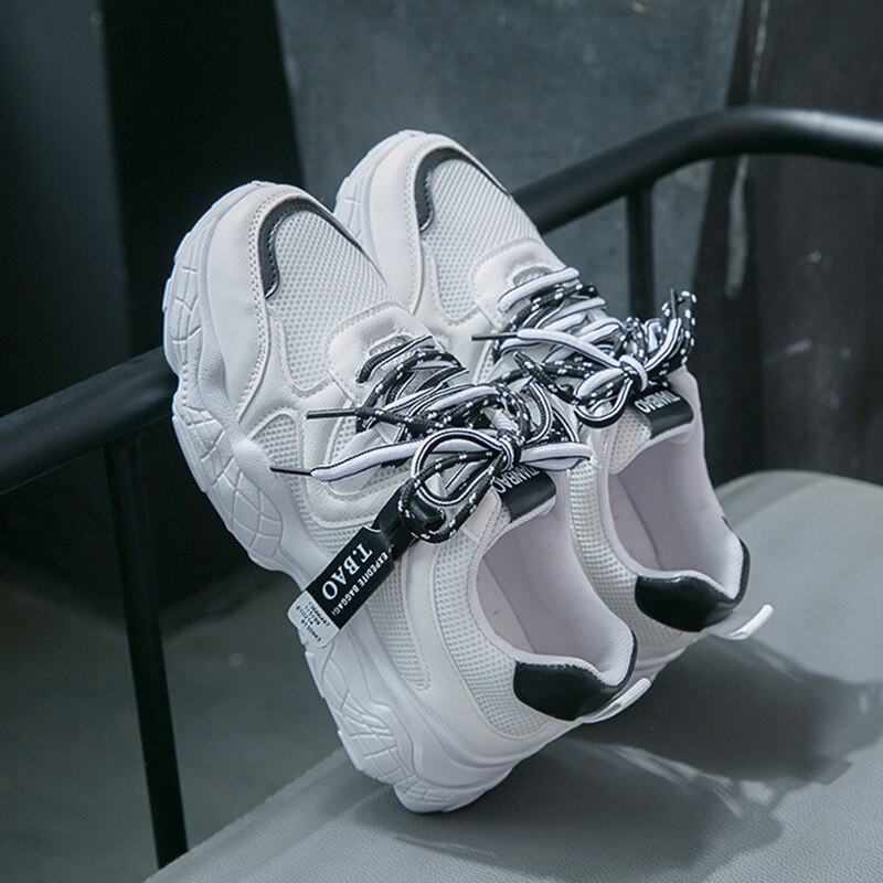 Vrouwen Casual Schoenen Trainers Persoonlijkheid Mand Zomer Sport Schoenen Chaussures Femme Espadrilles Platform Sneakers: Black / 38