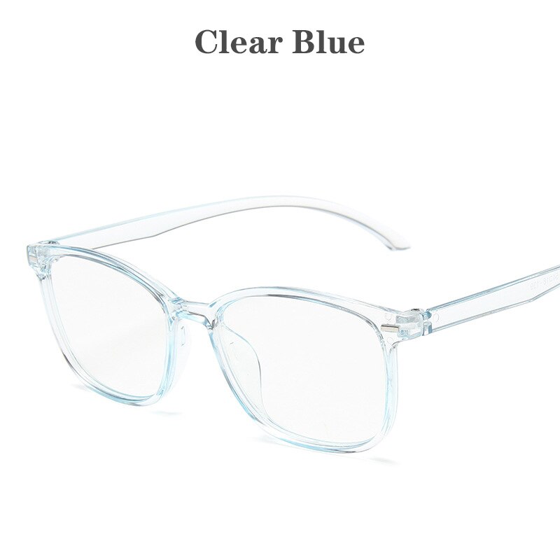 KOTTDO Square Plastic Glasses Frames Women Men Clear Transparent Computer Black Eyeglasses Frames Vintage Retro Optical Eyewear: clear blue