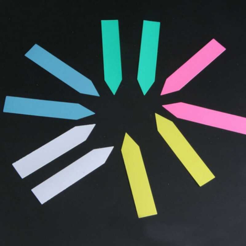 100/20 Pcs Gardening Plant Label Waterproof Plant Markers Plastic Insert Ground Card T shaped Plant Sign