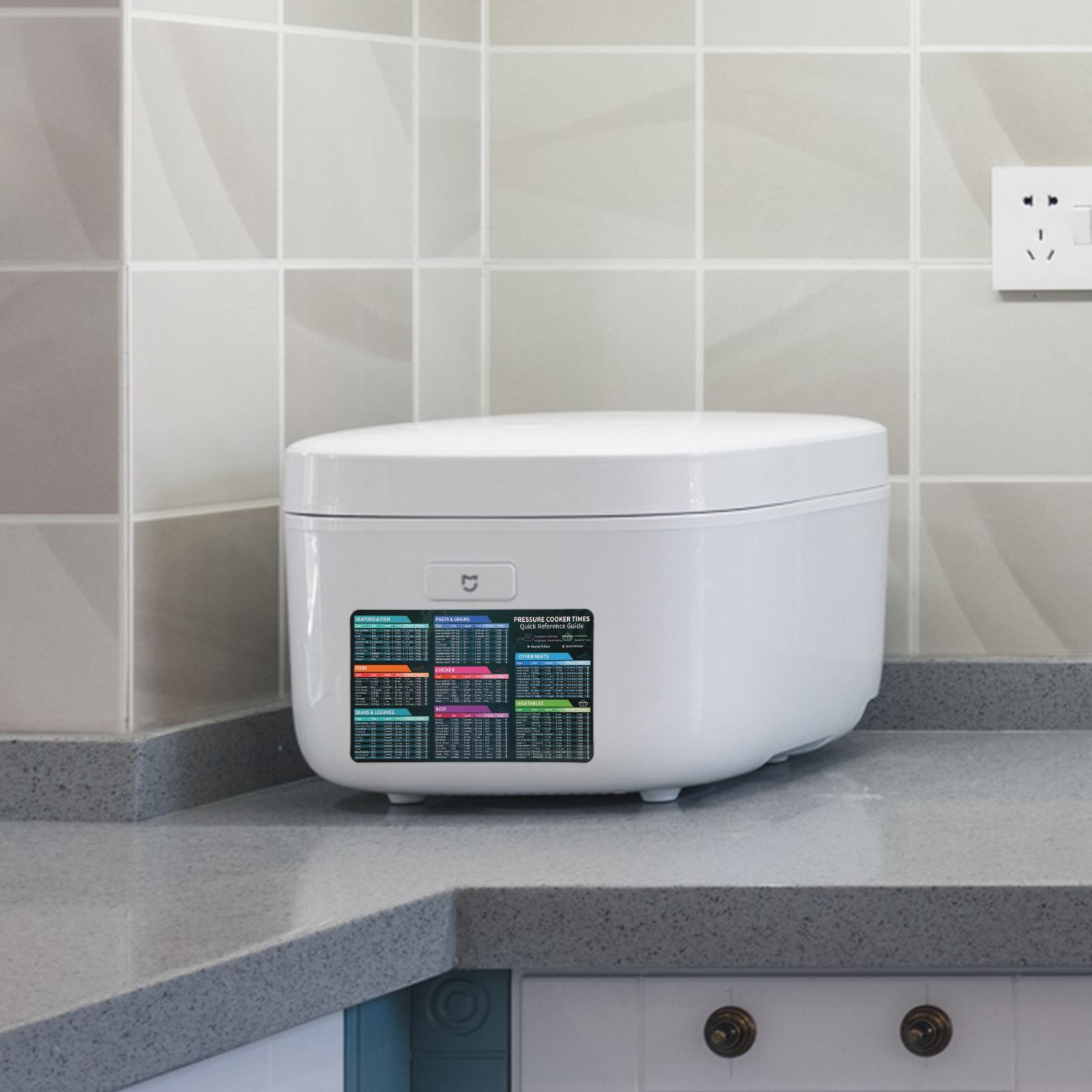 Air Fryer Cooking Time Chart Magnetic Cheat Sheet Magnet Set Pressure Cooker Magnetic Stickers