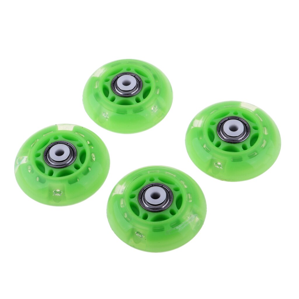 4-Pack 64Mm Inline Skate Wielen Inline Skates Vervanging Wheel Met Lagers Voor Mannen Vrouwen Outdoor Schaatsen Accessoires