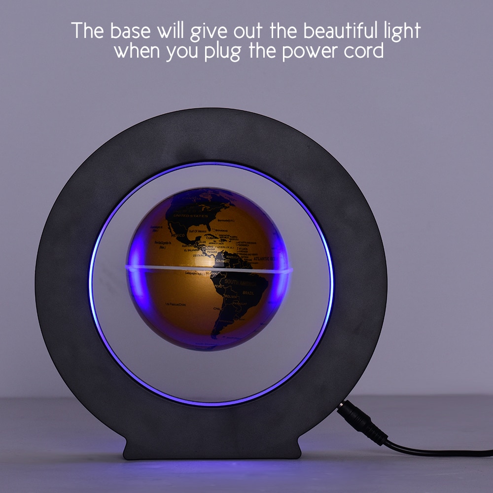 Globus Welt Karte 3,5 Zoll Magnetic Levitation Schwimm Tellurion Globus Welt Karte Anti Schwerkraft mit LED Licht Kreative