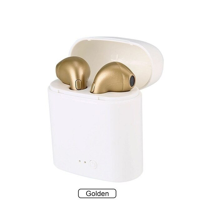 Auricolare Bluetooth TWS cuffie senza fili auricolari Wireless Stereo Fone De Ouvido auricolari Bluetooth cuffie vivavoce con microfono: i7s Gold