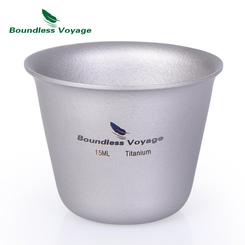 Grenzenlose Reise Titan Mini Wein Tee Sake Tasse Becher draussen Camping Picknick Party Whiskey Glaskolben Krug Getränk: 1 Stück
