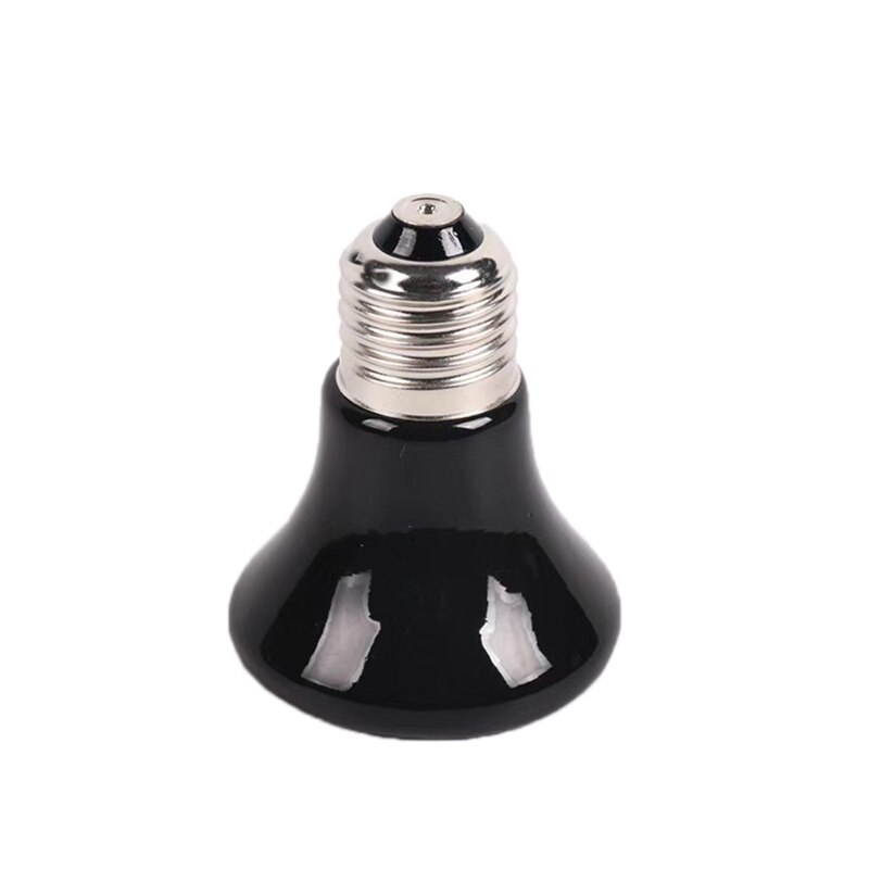 Lampe chauffante en céramique, émetteur de chaleur à infrarouge noir, ampoule pour animaux de compagnie, 25W 50W 75W 100W E27, 220V