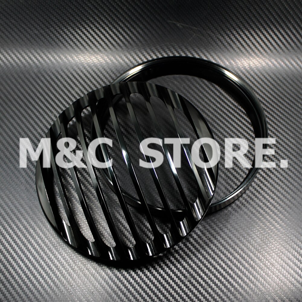 Sorte 5.75 " 5 3/4 " led frontlykter grilldeksel til harley sportster 883 1200 xl jern tilpasset 2004 hodelyktdeksel