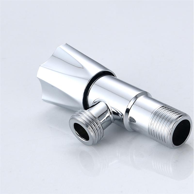 2pcs/Pack Bathroom Angle Valves Stainless Steel Thickened Cold Water Shut Off Valve For Toilet Kitchen Bathroom Sink