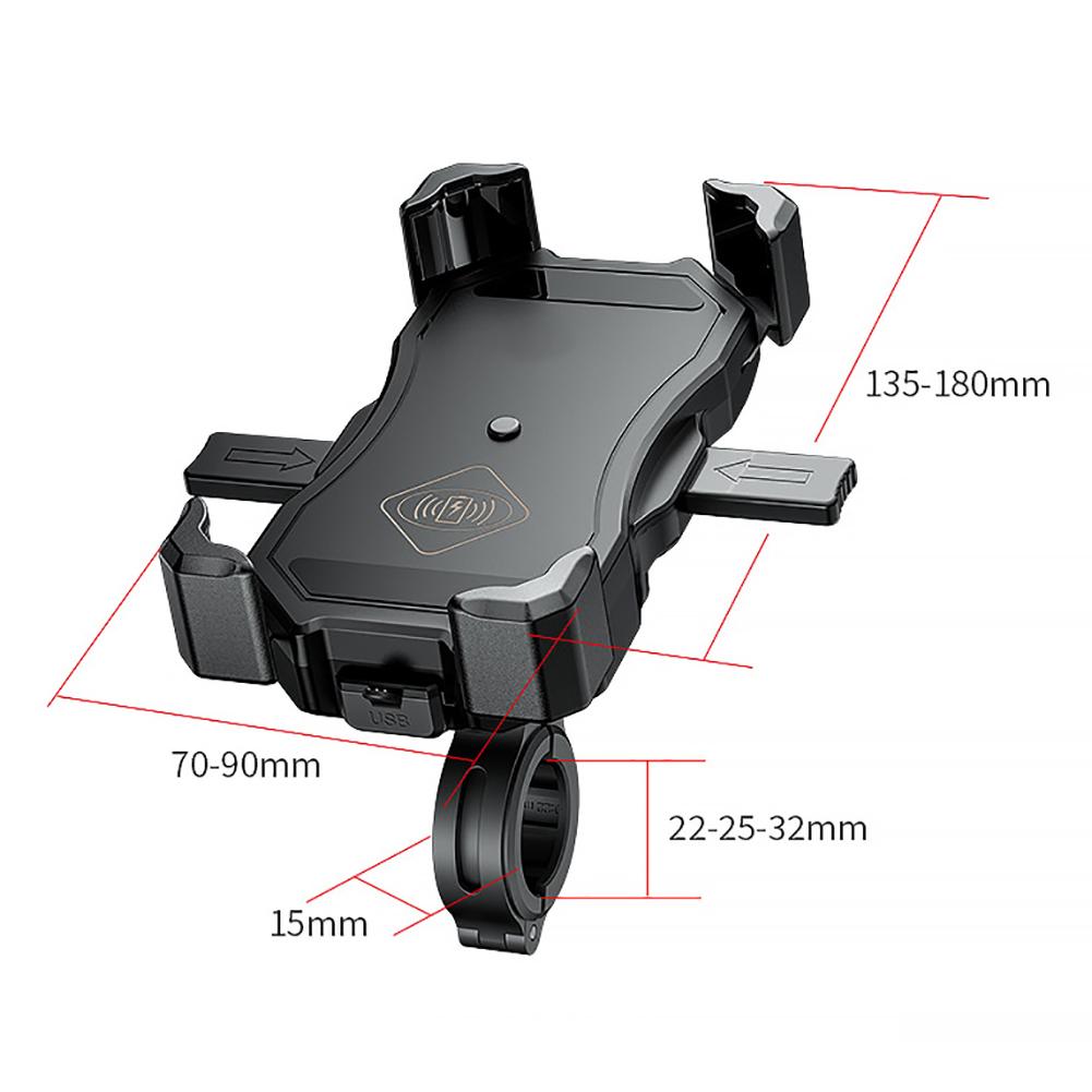 Motorcycle Phone Holder Wireless Smart Charger Stand Holder For Motorbike Mirror GPS Stand Bracket Cell Phone Mount Support