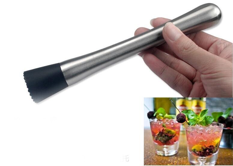 1 st 8 inch rvs lemon metalen stamper Roer bar bartenders gereedschap stamper wijn accessoires cocktail shaker