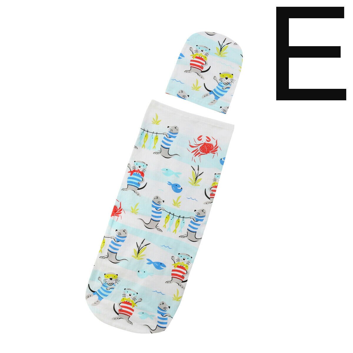 2 stuks Peuter Baby Meisjes Jongens Deken Warm Inbakeren Slaapzak + Hoed Outfit 0-12M: E