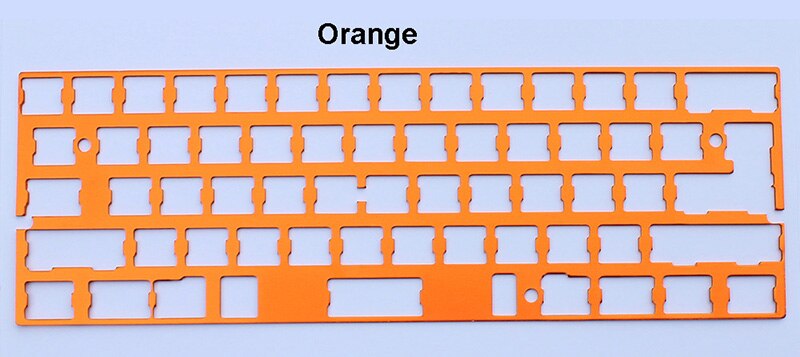 Universal GH60 Plate Aluminum Anodized for PCB Mounting and Stabilizers Support ISO ANSI for 60% Keyboard DIY: Orange / Plate only