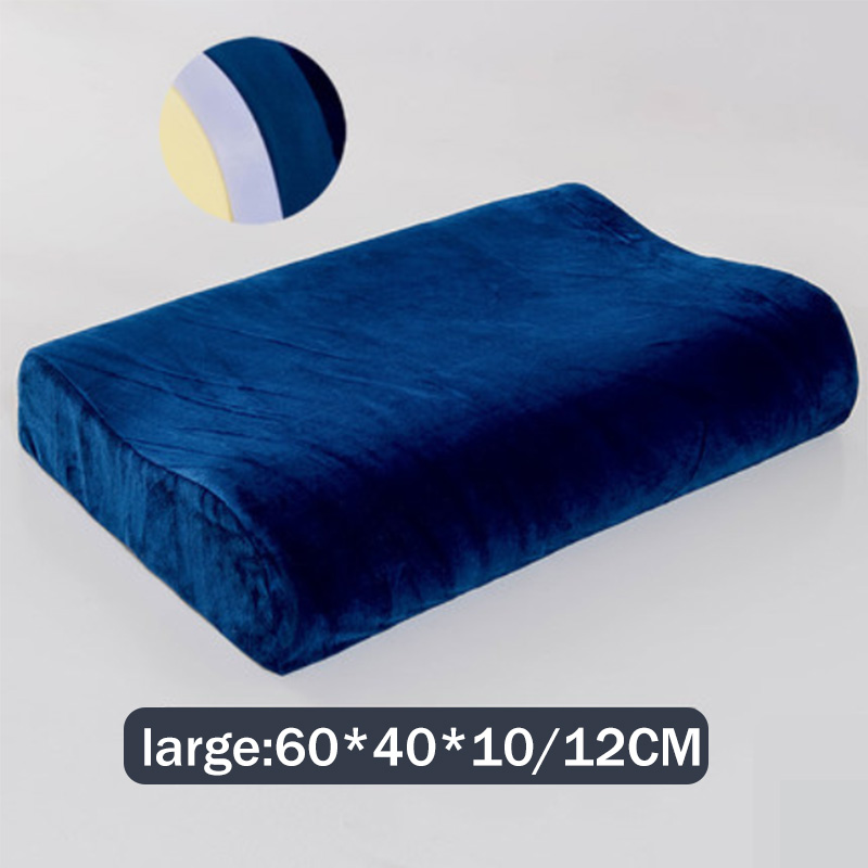 Sb Slapen Memory Foam Kussen Correctie Ergonomische Cervicale Kussen Comfortabele Nek Bescherming Geheugen Kussen Slaap Ademen: Lengthen navy blue