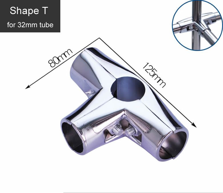 Beautiful Alloy tube connector for 32mm diameter Stainless steel tube/pipe,clamp,Clothes Display rack Connector fittings: Shape T