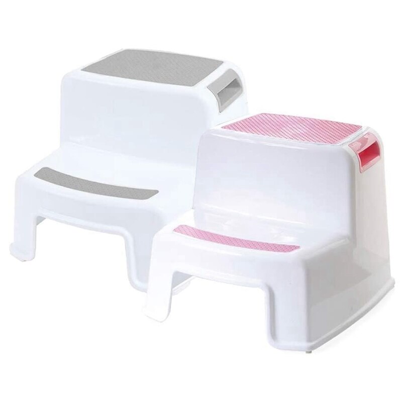 Step Stools for Kids - Toddler Step Stools for Toilet Potty Training, Bathroom and Kitchen - Slip Resistant Soft Grip