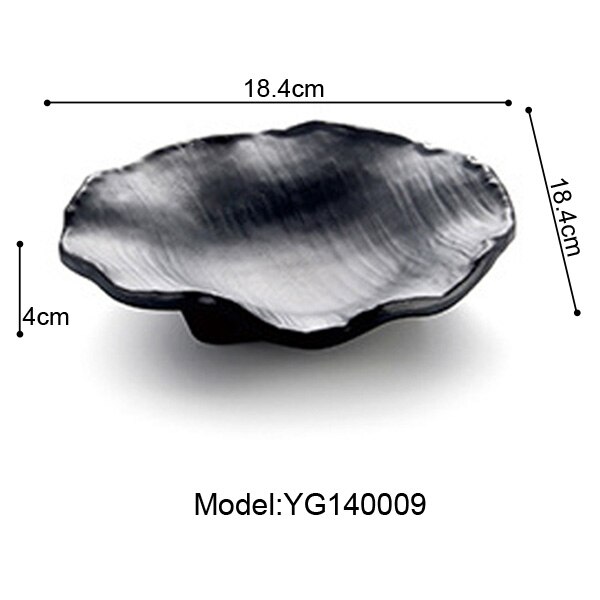 A5 mélamine vaisselle assiette à dîner assiette Larregular plat à soupe avec bouche mélamine porcelaine Imitation vaisselle assiette à rôtir: YG140009