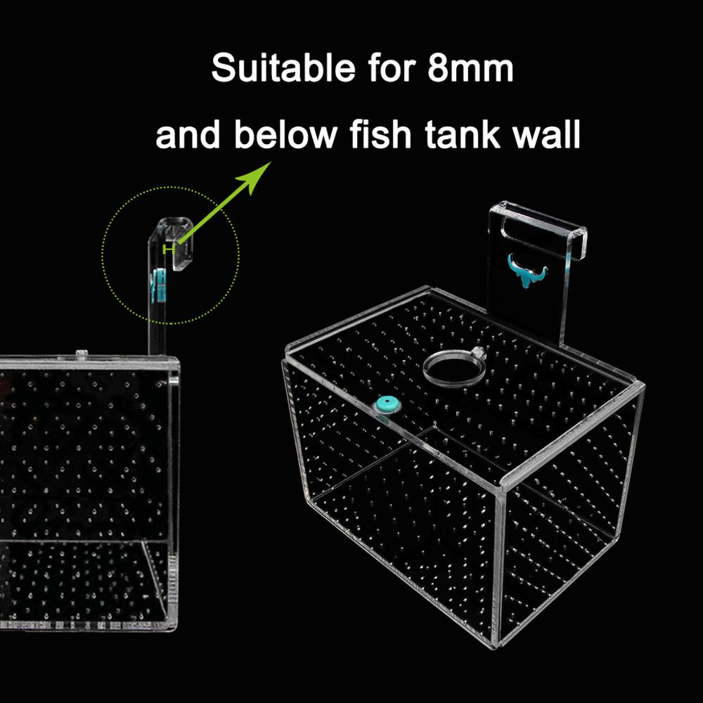 Senzeal Aquarium Acrylic transparent isolation box fish reproduction Incubator Box With Sucker For Baby Fish Hatchery Rooms