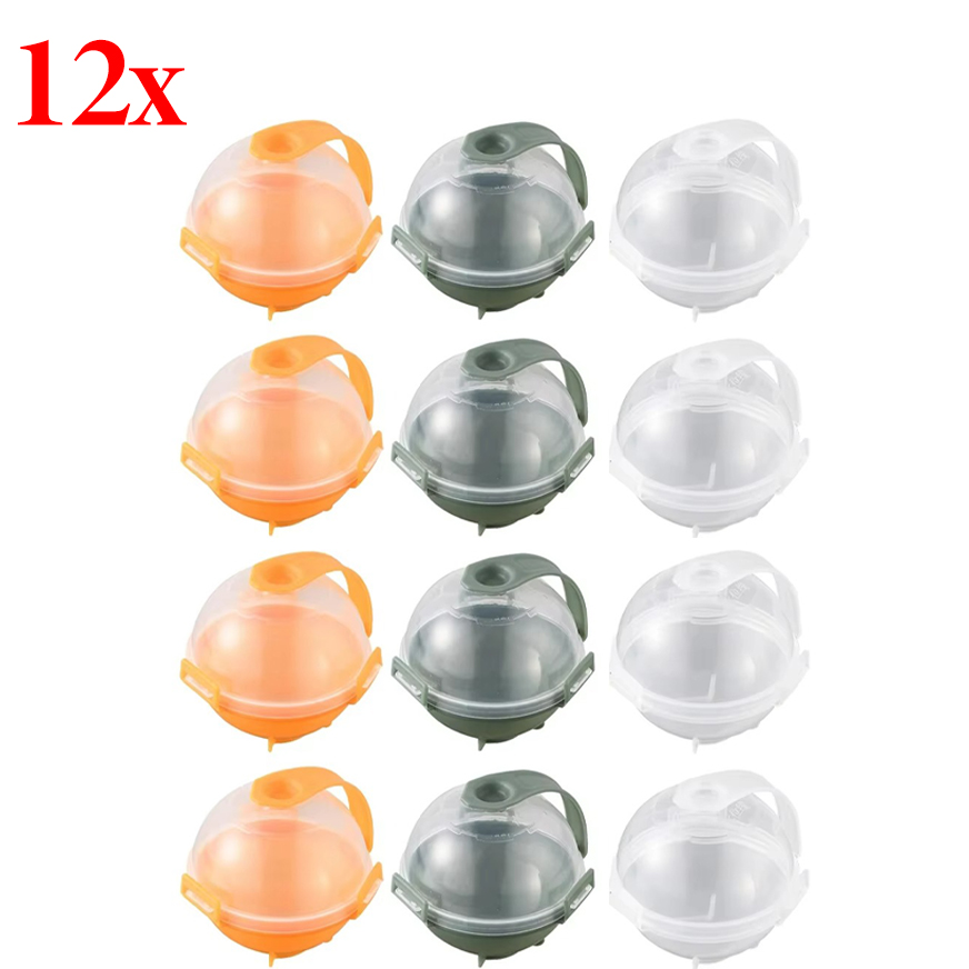 Machine à glaçons ronde 1/12x, moule à boules de glace, réfrigérateur en plastique réutilisable, moules sphériques de bricolage, outils de cuisine, moule de Hockey à congélation rapide: Ivoire