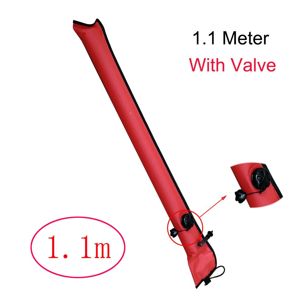 1.1M-1.8M Closed-End Scuba Diving Surface Marker Buoy SMB Drift Diving Ascending Signal Tube Safety Sausage for Wreck Snorkeling: 1.1M Red with Valve