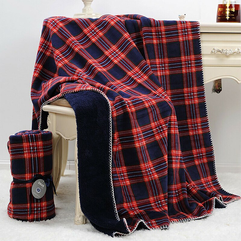 Warm Flanel Fleece Deken Voor Bed Super Zachte Fluwelen Plaid Patroon Deken Reizen Dutje Sofa Gooi Dekens Xmas Dcoration