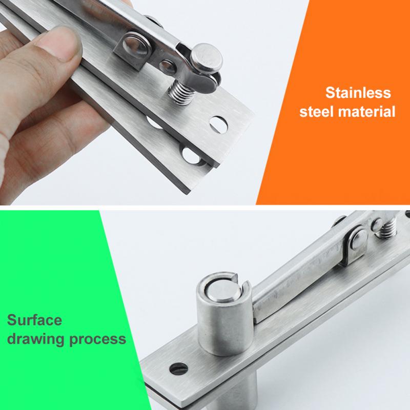 L Shape Door Hinge 304 Stainless Steel 360 Degree Rotation Pivot Shaft Hardware For Cabinet Up shaft Bottom shaft
