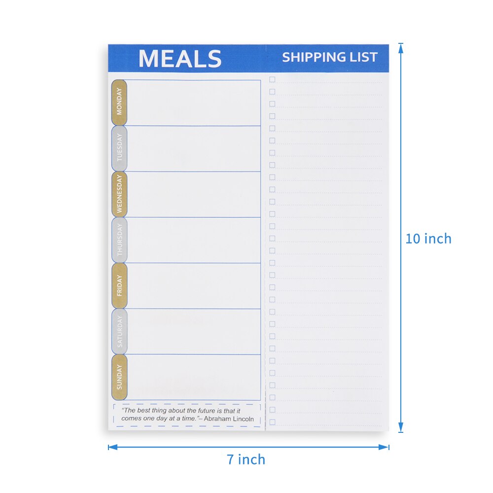 Wekelijkse Planning Pad-Magnetische Menu Planner Met Geperforeerde Tear-Off Kruidenier Belangrijk Lijsten-7 "X 10"