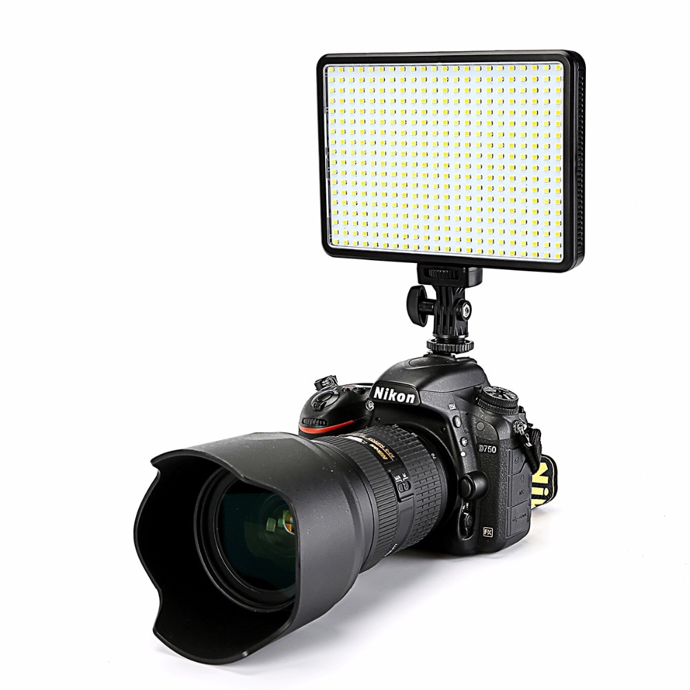 Lámpara de luz LED regulable para cámara Canon, Nikon, Pentax, DSLR, 30W, 5600K/3200K, 396 bombillas