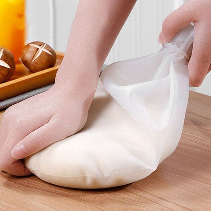 Bolsa de silicona para amasar, bolsas de mezcla de harina de grado alimenticio, herramienta de cocina para hornear, utensilios de cocina, accesorios