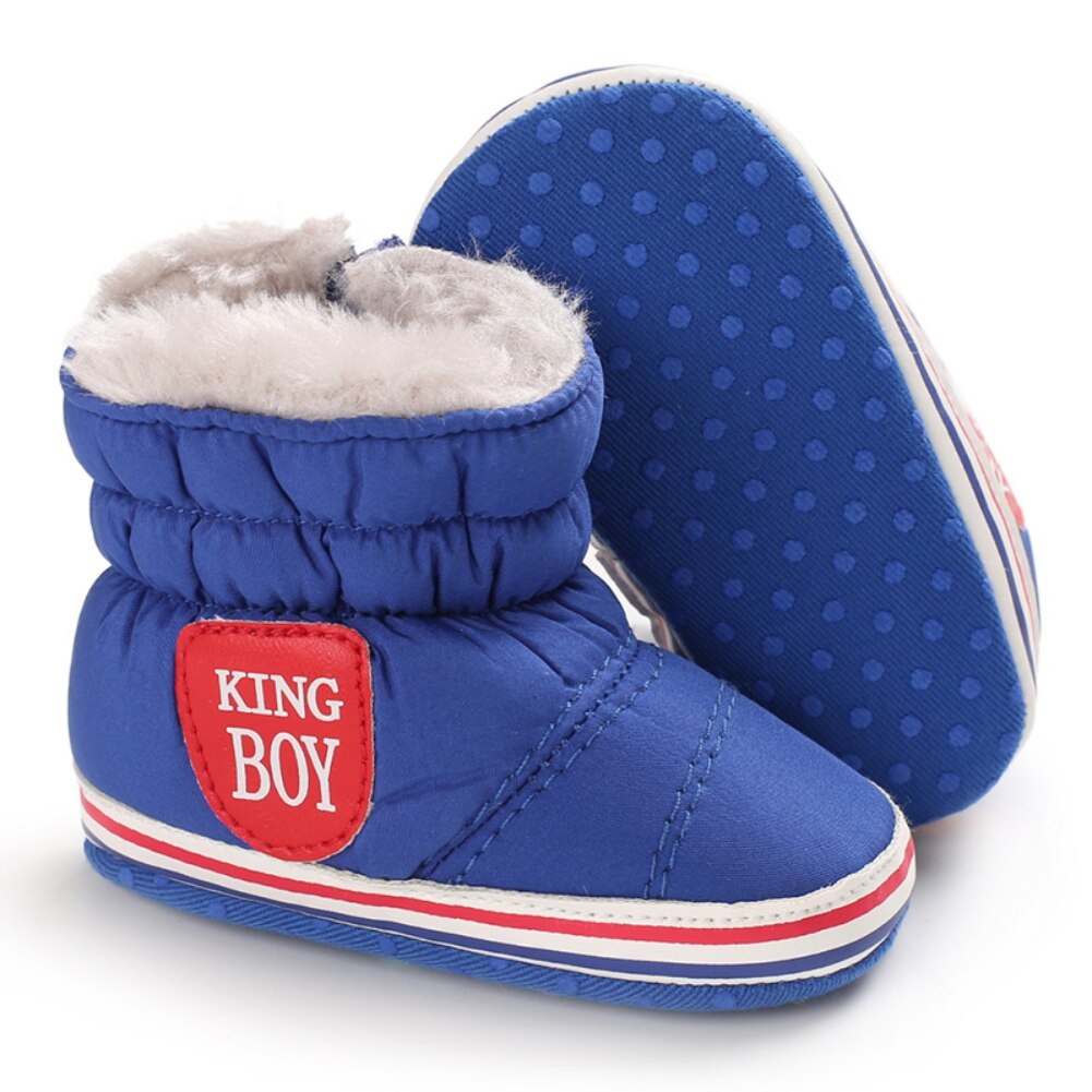 Bobora Winter Baby Laarzen Dikke Warme Schoenen Katoen Gevoerde Suede Gesp Meisjes Laarzen Jongens Snowboots Kids Schoenen: L1 / 0-6 months