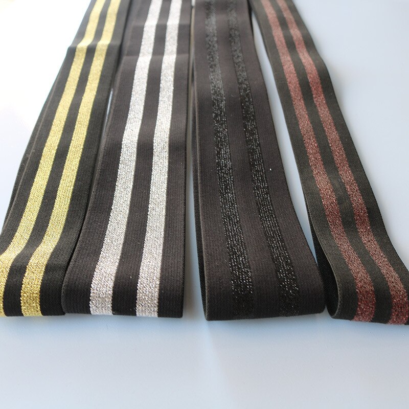 50 meter 50mm glitterstreep elastiek polyester diy kleding naai accessoires taille elastiek band