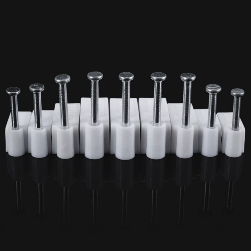 Flat Wire Cable Clip Buckle Plastic Nail Clip 5/6/7/8/9/10/12/14mm Cable Fix Fastener Holder