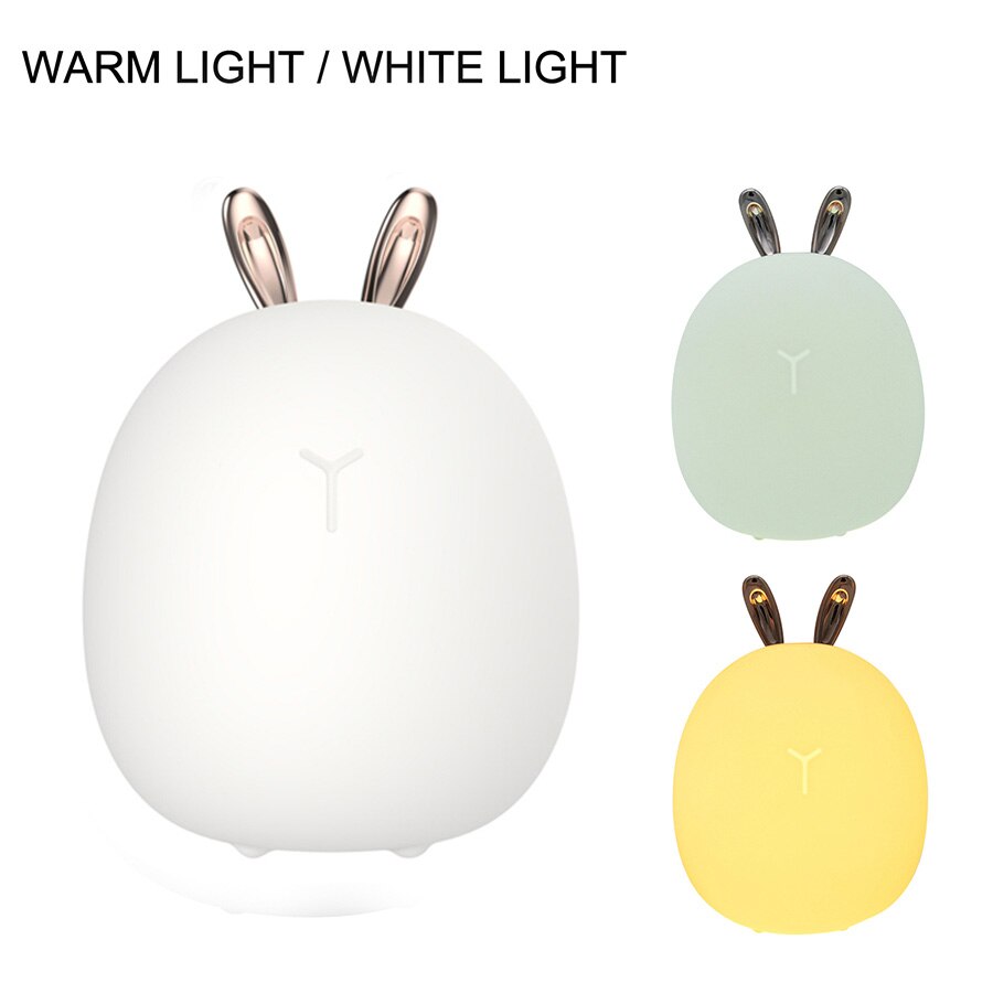 Silicone Touch Sensor LED Night Light USB Rechargeable Animal Bedroom Beside Night Lamps For Baby Children Kids Desk Lamp
