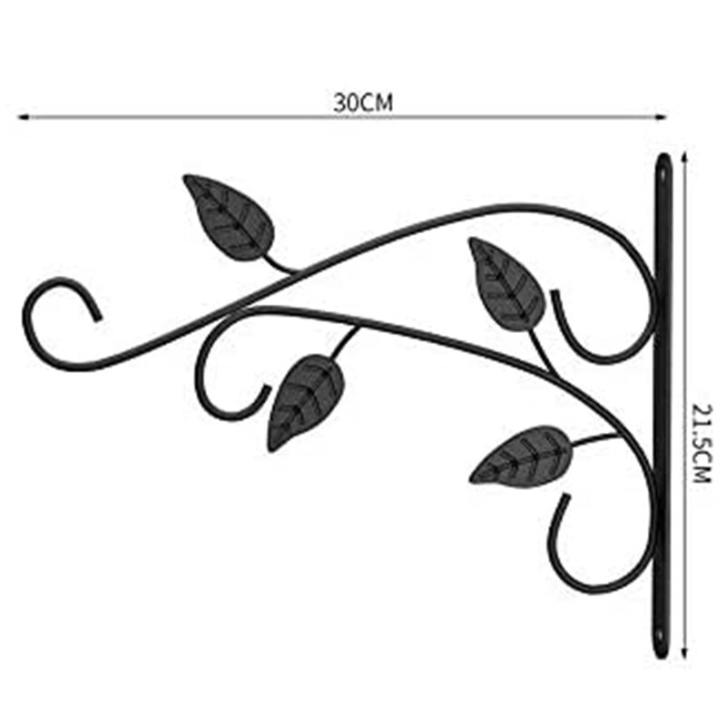2 stuks hangmandbeugels plantenhaak van metaal voor buiten, tuin, zware wandhaak voor plantenbak, bloemenhanger, vogelvoederbak