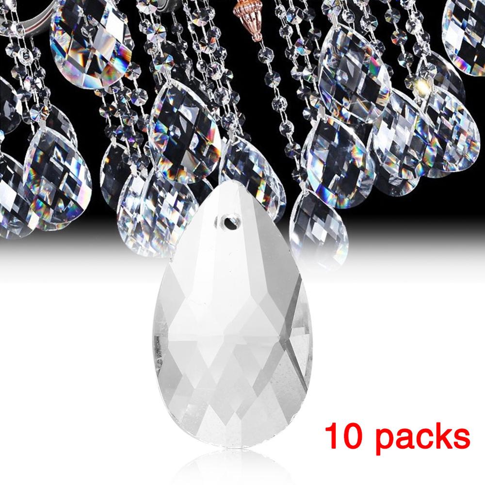 1pc 50mm glas prisme krystal lysekrone hængende vedhæng ahorn + ottekantede perler glas ornament krystal prisme hængende vedhæng: 10 stk 22mm