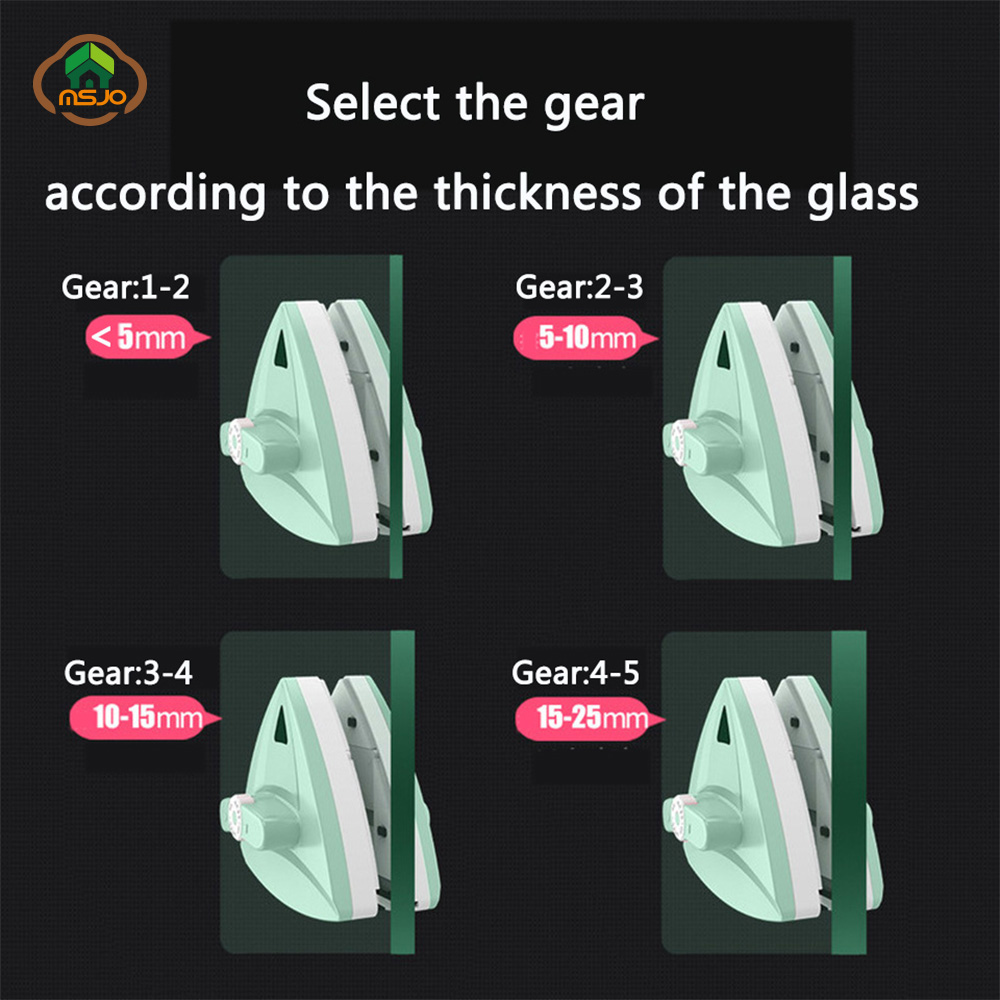 MSJO Magnetic Brush For Windows Magnet Clean Adjustable Magnetic Glass For Windows Wash Magnet Window Cleaner Magnetic Glasses