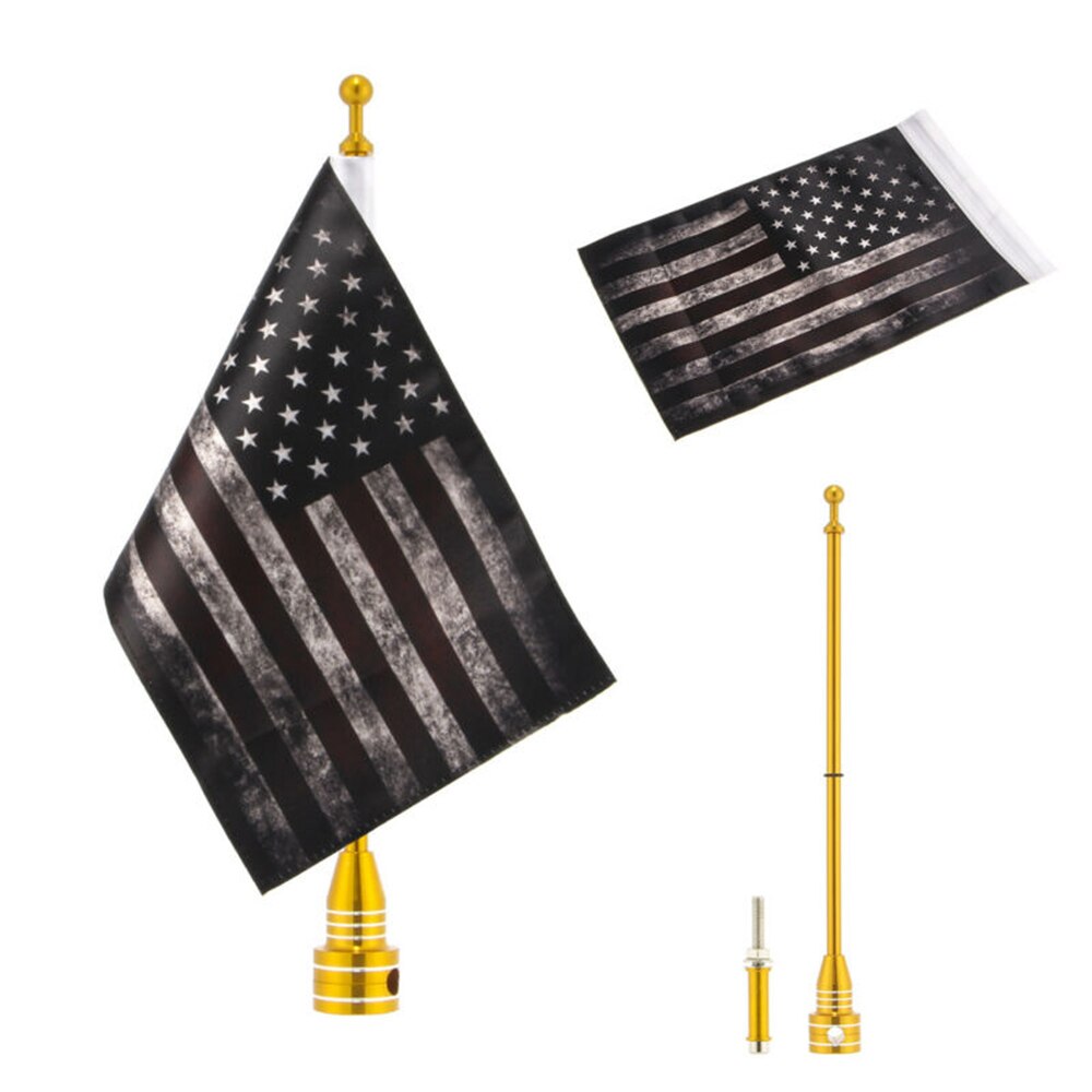 Mât de drapeau latéral réglable universel pour moto, 6x9 pouces, en Polyester, 8 drapeaux de pays pour la plupart