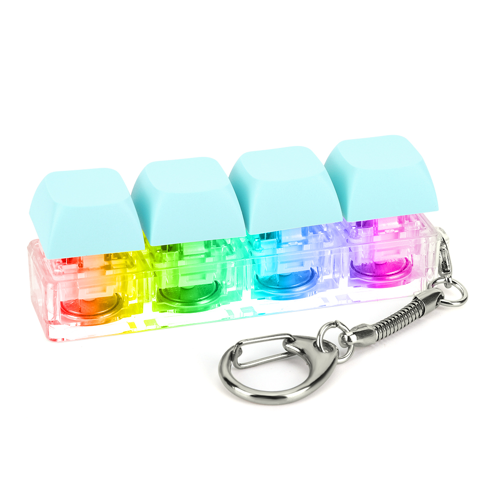 Finger Keyboard Fidget Toys, 4 prédire Keyboard ClUnicef Toy, Decompress Fingertip Keychain, Finger Calming Toy, Souligné Instituts